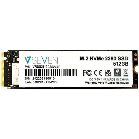 Εσωτερικός Σκληρός Δίσκος SSD V7 V7SSD512GBNV4E 512GB M.2 NVMe PCI Express 4.0 image 0