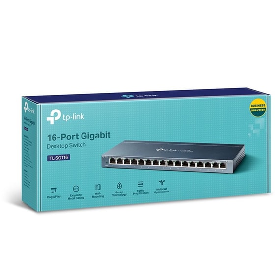 TP-Link TL-SG116 Network Switch Unmanaged L2 Gigabit Ethernet (1000 Mbps) 16-Port image 3