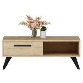 Τραπεζάκι Σαλονιού 24Mall Miele Sapphire από Μοριοσανίδα 45x90x35 cm - Μαύρο/Καφέ