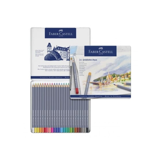 Ξυλομπογιές Ακουαρέλας Faber Castell Goldfaber (24 Χρώματα) image 1
