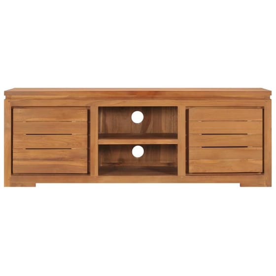 Έπιπλο Τηλεόρασης Vidax Μασίφ Ξύλινο 110x30x40cm - Kαφέ image 1