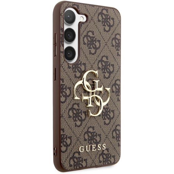 Θήκη Samsung Galaxy S23 S911 - Guess 4g Logo Collection Saffiano - Καφέ image 4