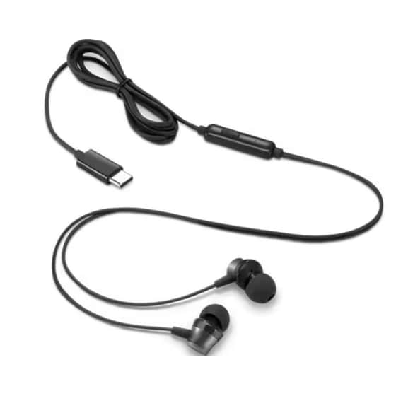 Handsfree Ακουστικά Lenovo USB-C - Μαύρο image 4