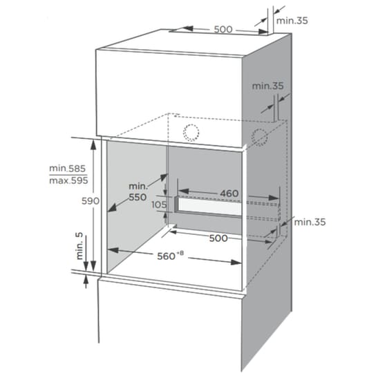 MIDEA 7NM30E0 72 Lt & MIH740F238K0 Inox Eντοιχιζόμενο Σετ Φούρνος και Εστία image 5