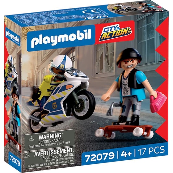 PLAYMOBIL® City Action Αστυνομική Καταδίωξη με Μοτοσικλέτα (72079) image 0