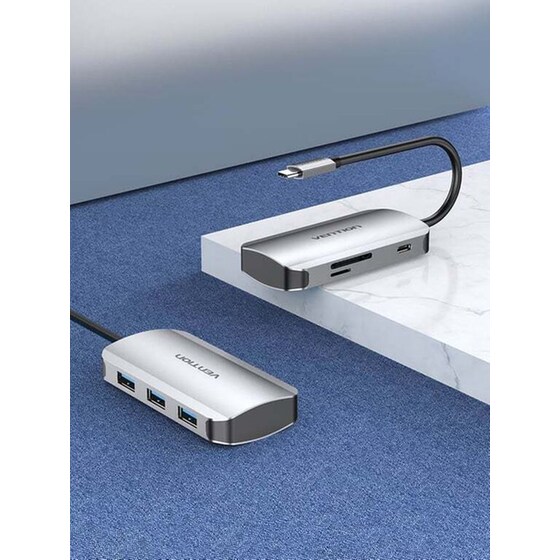 Vention USB-C Docking Station με PD - Γκρι image 4