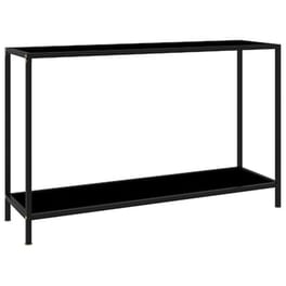 Κονσόλα Vidaxl από Ψημένο Γυαλί 120x35x75 cm - Μαύρη