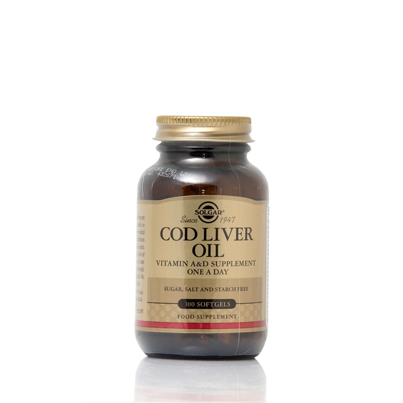 Λιπαρά Οξέα Solgar Cod Liver Oil - 100 κάψουλες