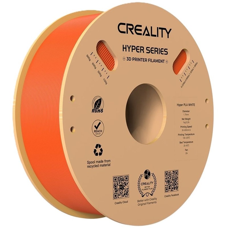 CREALITY Νήμα 3D Εκτυπωτή HYPER PLA 1kg 1.75mm - Πορτοκαλί