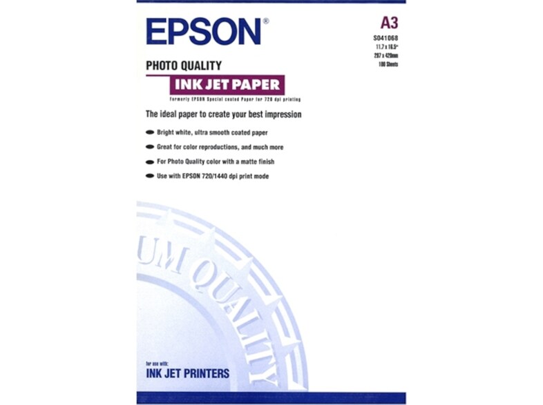 EPSON - ΣΗΜΑΝΤΙΚΟ: Σε περίπτωση διαφοράς τιμής από το κατάστημα ισχύει παντα και μόνο η τιμή του καταστήματος Χαρτί εκτύπωσης A3 - EPSON C13S041068 - 102gr - 100 φύλ