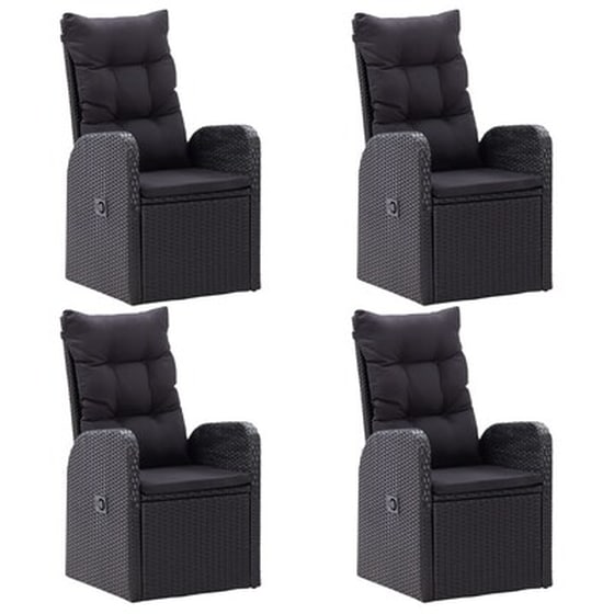 Σετ Τραπεζαρίας Κήπου Vidaxl  5 Τμχ Μαύρο image 5