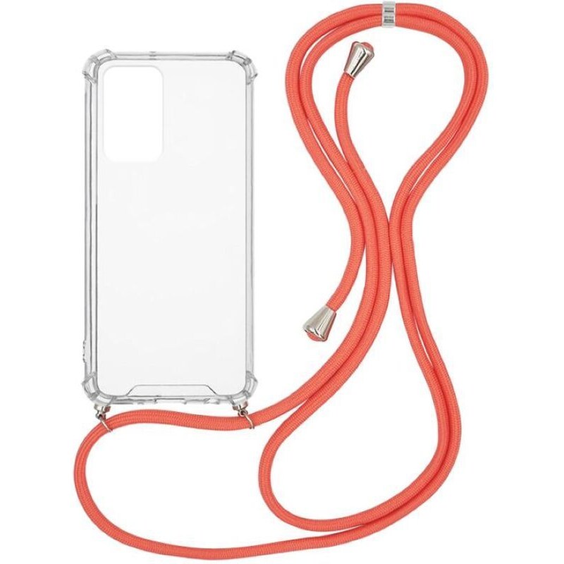 Θήκη Xiaomi Redmi Note 11S - Sonique Armor Clear Με Κορδόνι - Πορτοκαλί