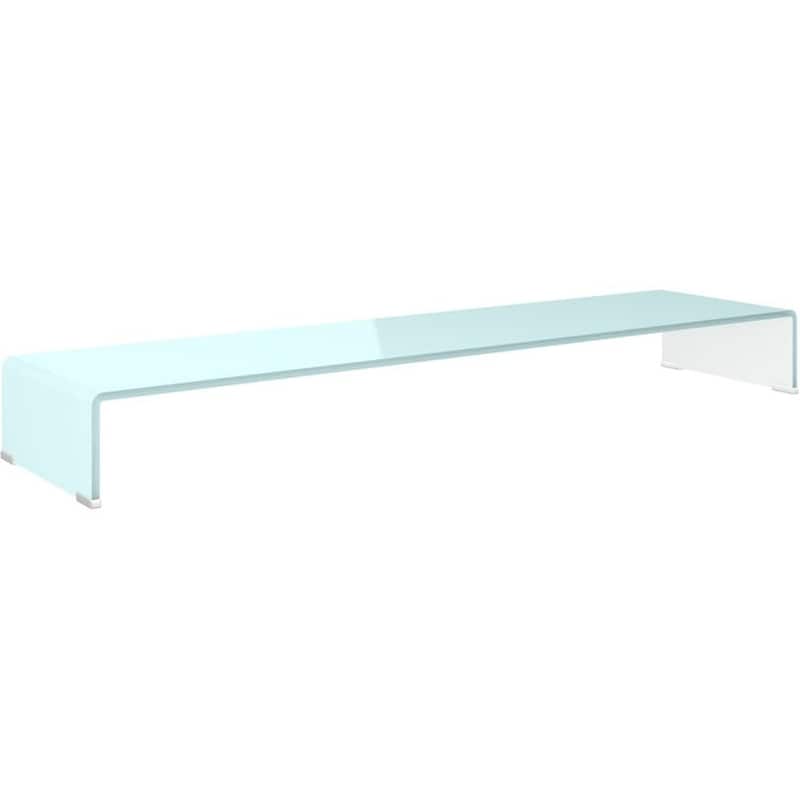 VIDAXL Έπιπλο Τηλεόρασης VidaXL Γυάλινο 120x30x13cm - Λευκό