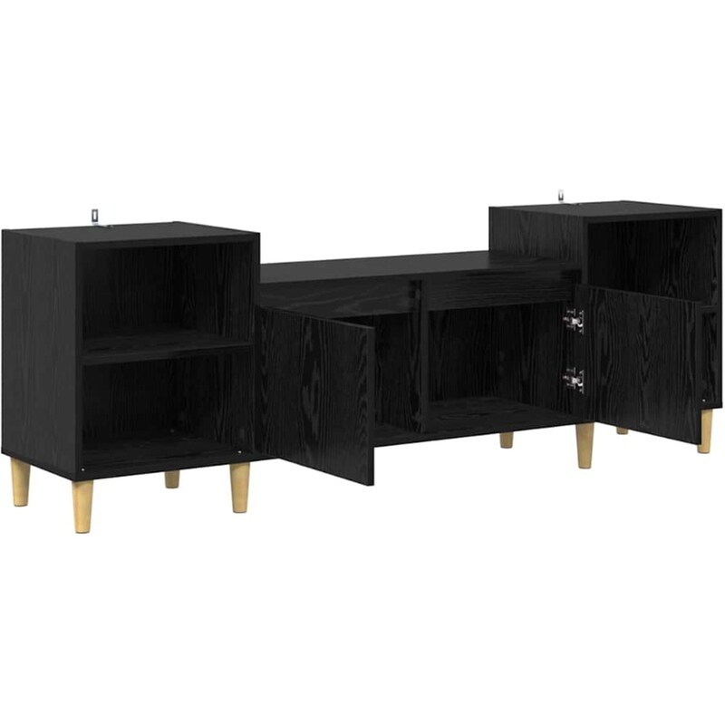 Έπιπλο Τηλεόρασης VidaXL 160 x 35 x 55 cm - Μαύρη Οξιά