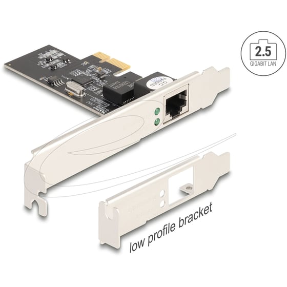Delock Κάρτα Επέκτασης Pci Σε Rj45 Gigabit Lan 89598, 2.5 Gbps image 0