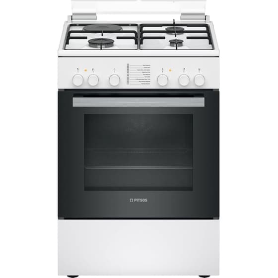 PITSOS PHC009G20 66 Lt Λευκό Κουζίνα Μεικτή Αερίου image 0