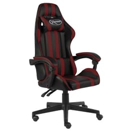 Gaming Καρέκλα Racing VidaXL Συνθετικό Δέρμα - Μπορντό/Μαύρη
