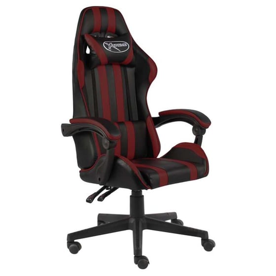 Gaming Καρέκλα Racing VidaXL Συνθετικό Δέρμα - Μπορντό/Μαύρη image 0