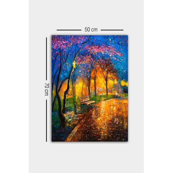 Μοντέρνος Πίνακας 24Mall Νυχτερινός Δρόμος 50x70 cm image 1