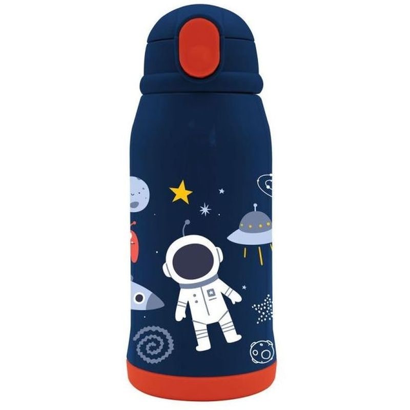 Παγούρι Θερμός Must Team Ανοξείδωτο Με Θήκη Καλαμάκι Διάστημα 500ml