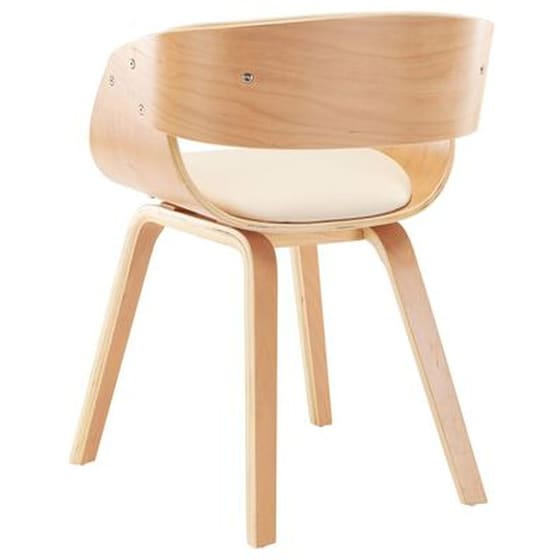 Καρέκλες Τραπεζαρίας Vidaxl Λυγισμένο Ξύλο/Συνθετικό Δέρμα 6 Τμχ - Κρεμ image 4