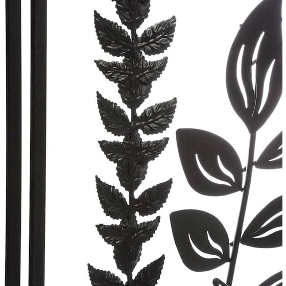 Κάδρο Spitishop A-s Leaves 169390 Μεταλλικό 40.5x6x40.5cm - Μαύρο image 2