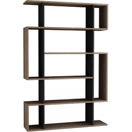 Βιβλιοθηκη Welhome από Μελαμίνη 94x26x160 cm - Καφέ/Ανθρακί