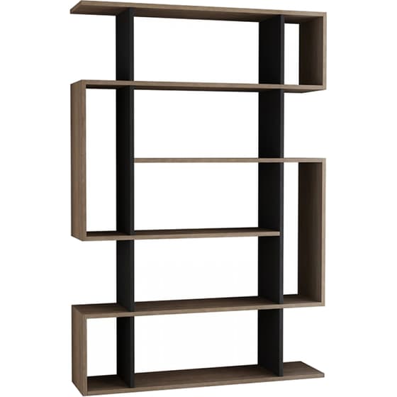 Βιβλιοθηκη Welhome από Μελαμίνη 94x26x160 cm - Καφέ/Ανθρακί image 0