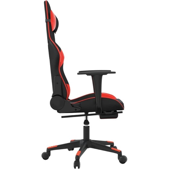 Καρέκλα Gaming VIDAXL 3143765 με Υποπόδιο από Τεχνητό Δέρμα - Μαύρο image 2