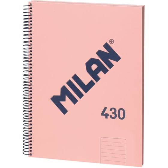 Τετράδιο Σπιράλ MILAN Α4 Ροζ image 0