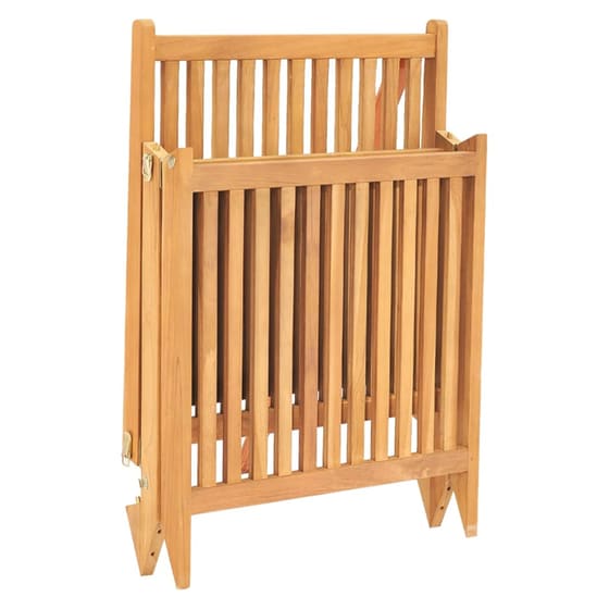 Ξαπλώστρα VidaXL από Μασίφ Ξύλο Teak 60x160x57 cm - Καφέ image 4