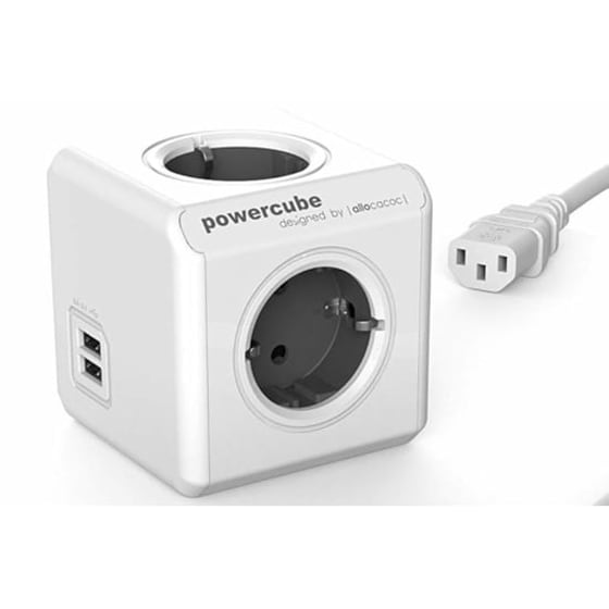 Πολύμπριζο Powercube Rewirable USB & 3 x Plug & IEC EU image 0