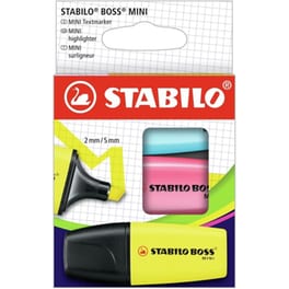 Μαρκαδόροι Υπογράμμισης Stabilo Boss Mini 2.0 mm (3 Τεμάχια)