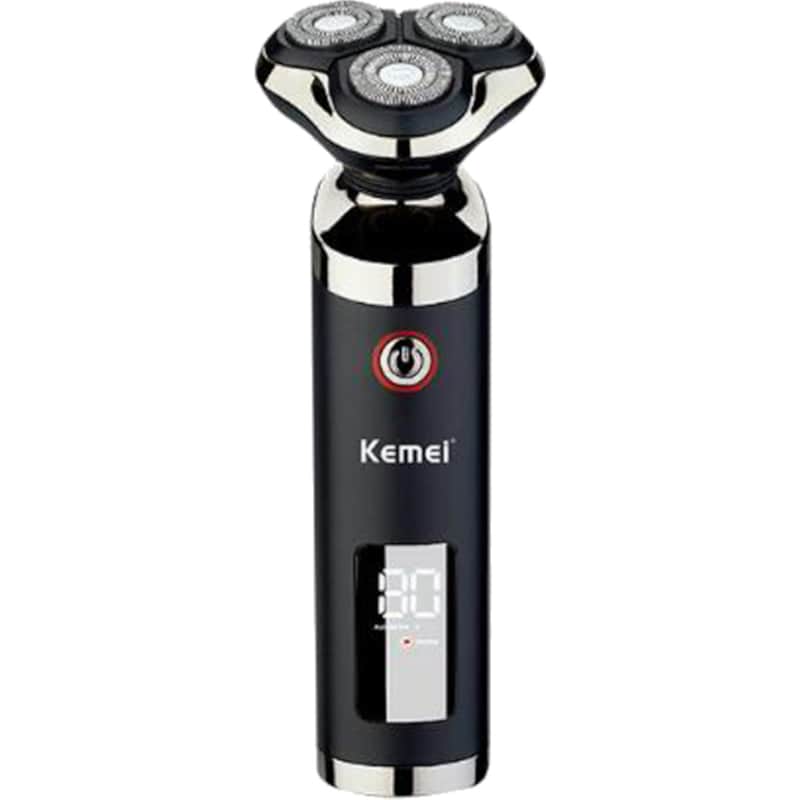 KEMEI Ξυριστική Μηχανή KEMEI KM-6185 Προσώπου για Υγρό και Στεγνό Ξύρισμα Επαναφορτιζόμενη