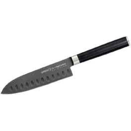 Μαχαίρι Santoku Samura Mo-v Stonewash από Ανοξείδωτο Ατσάλι 13.8 cm - Μαύρο