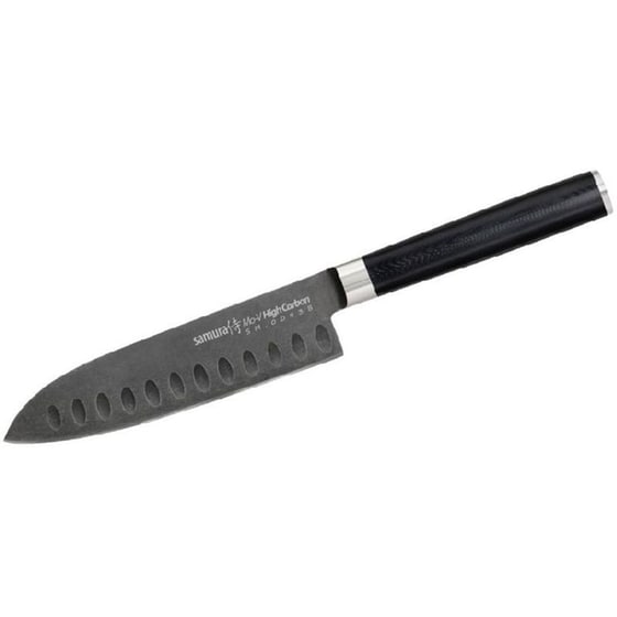 Μαχαίρι Santoku Samura Mo-v Stonewash από Ανοξείδωτο Ατσάλι 13.8 cm - Μαύρο image 0