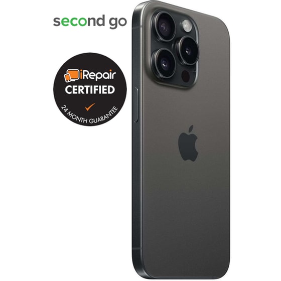 Μεταχειρισμένο Apple iPhone 15 Pro 256GB Black Titanium second go Certified by iRepair image 1