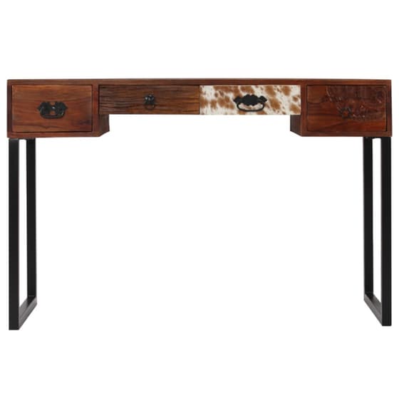 Γραφείο Υπολογιστή VidaXL από Μασίφ Ξύλο 117x50cm - Καφέ image 2