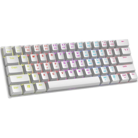 Lamtech Pluto Gaming Ενσύρματο Μηχανικό Πληκτρολόγιο RGB Λευκό (US) image 3