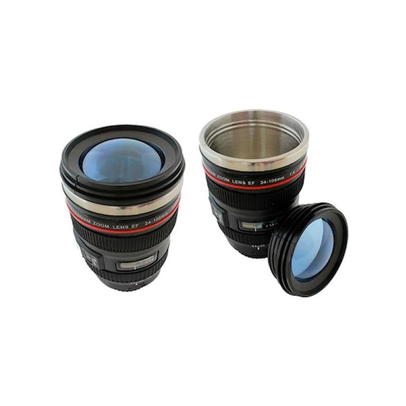 Κούπα Θερμός Με Καπάκι Σε Σχήμα Φακού Φωτογραφικής Μηχανής Canon 24-105mm, 14.5x8 Cm