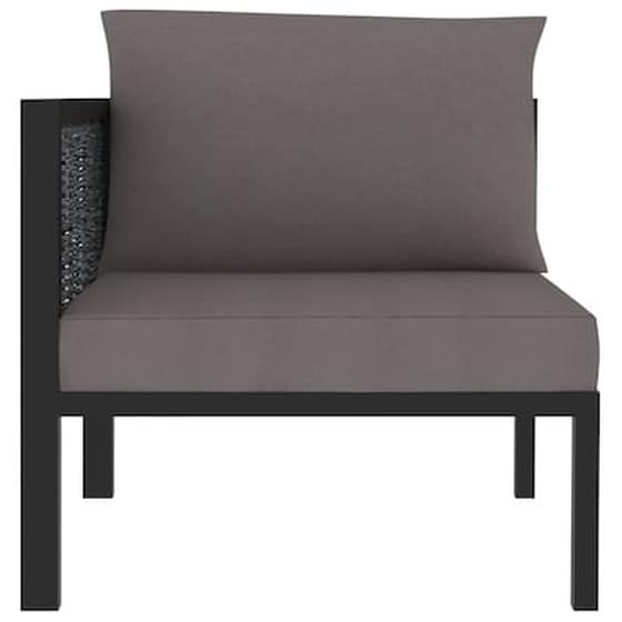 Καναπές VidaXL Γωνιακός Τμηματικός με Δεξί Μπράτσο από Συνθετικό Ρατάν 68x68x64 cm - Ανθρακί image 2