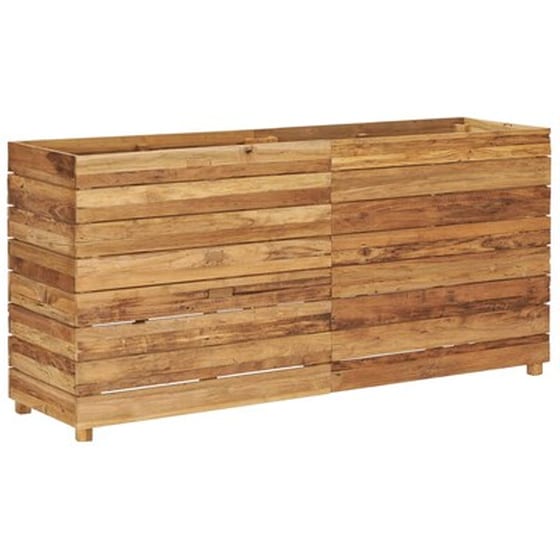 Vidaxl Ζαρντινιέρα 150x40x72 Εκ. Από Ανακυκλωμένο Ξύλο Teak Και Ατσάλι image 2