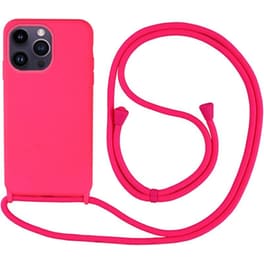 Θήκη Apple iPhone 14 Pro Max - My Colors με Κορδόνι Carryhang - Ροζ