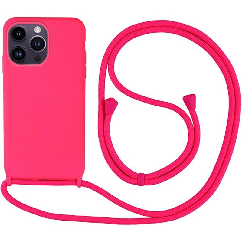 Θήκη Apple iPhone 14 Pro Max - My Colors με Κορδόνι Carryhang - Ροζ