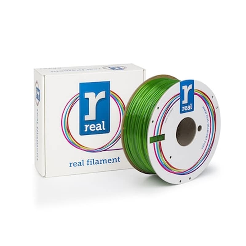 REAL FILAMENTS Real Petg 3d Printer Filament - Translucent Green - Spool Of 1kg - 2.85mm (refpetggreen1000mm3)