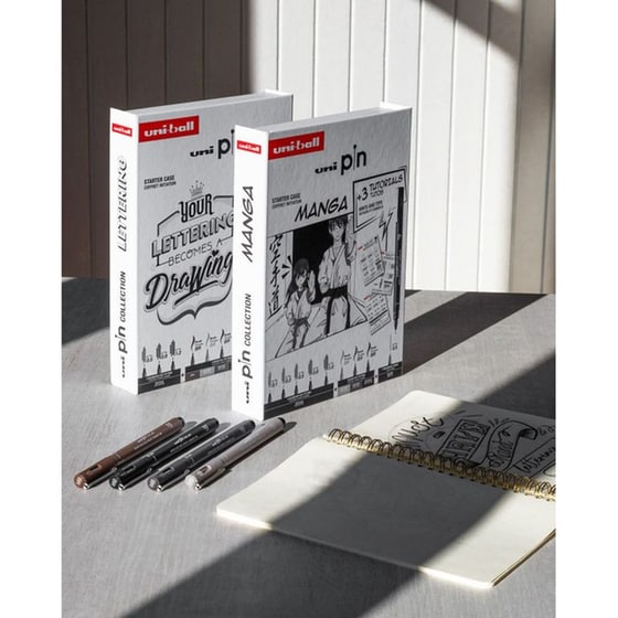 Μαρκαδόρος Σχεδίου Uni Lettering Pack & Tutorial (8 Τεμάχια) image 4