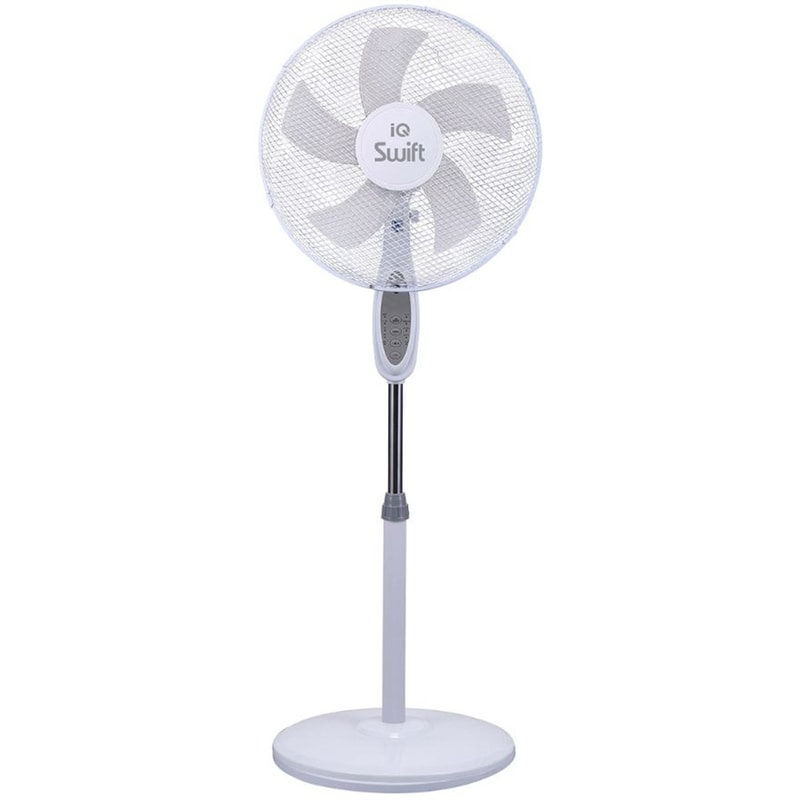 IQ PSF40-5R 50W 40cm Ανεμιστήρας Δαπέδου με Τηλεχειστήριο Λευκό