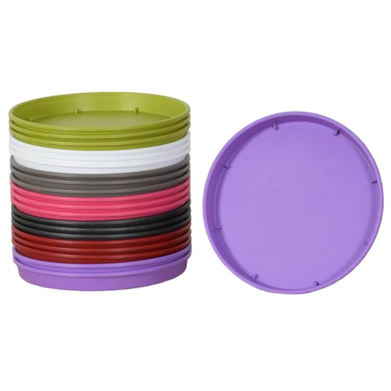 Πιάτο Γλάστρας Viomes Linea 890 12 Πλαστικό 16x16x2cm - Πράσινο/Κίτρινο