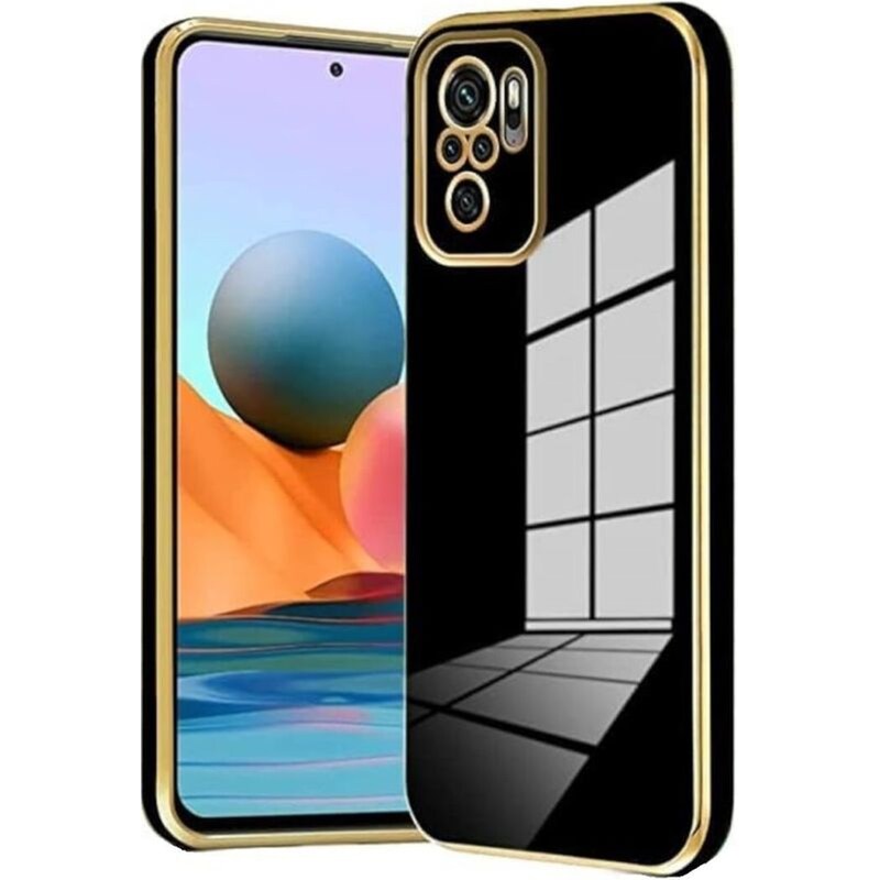 BODYCELL Θήκη Xiaomi Redmi Note 10/Note 10S - Bodycell Gold Plated - Black