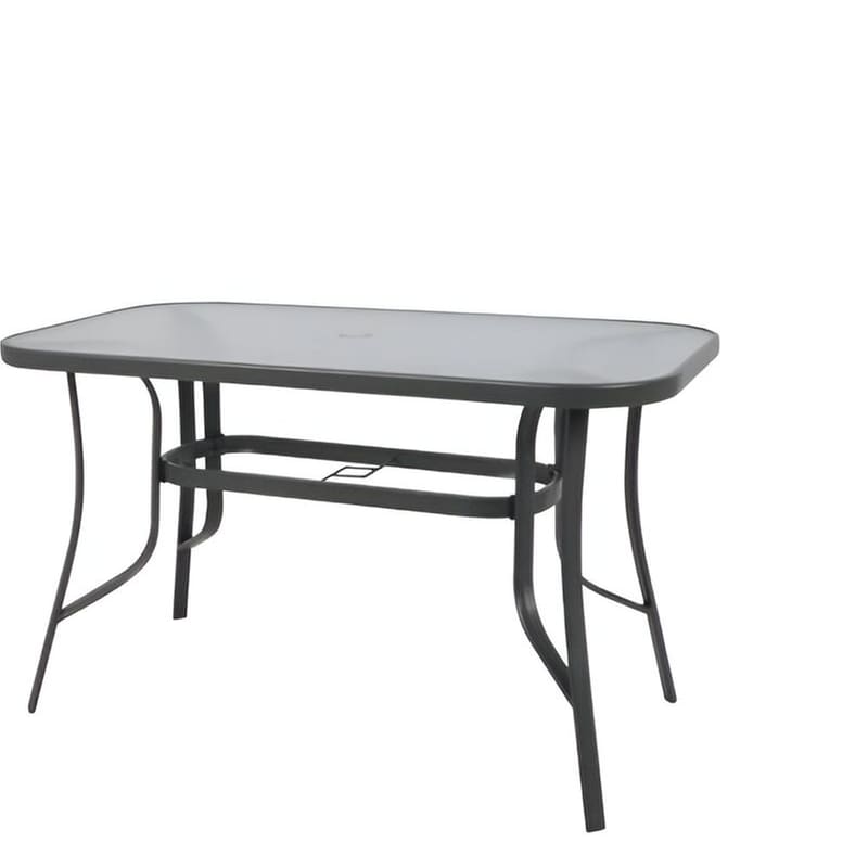 Τραπέζι Εξωτερικού Χώρου Woodwell c11308 από Μέταλλο/Γυαλί 120x70x71cm - Ανθρακί